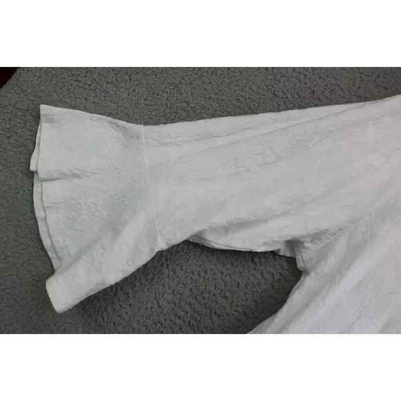 Parsley & Sage Women's White Button-Up Belled Sleeve Top-Size XL - Picture 5 of 10
